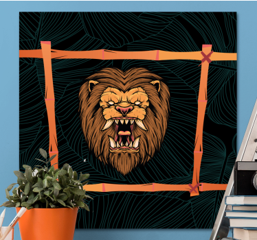 Animal canvas wall art majestic lion head - TenStickers