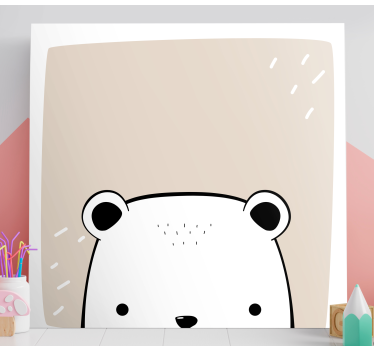 Baby polar bear animal canvas - TenStickers