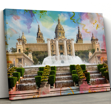 Barcelona Montjuic City skyline prints - TenStickers