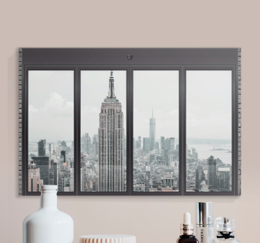 Big windows New York City skyline prints - TenStickers