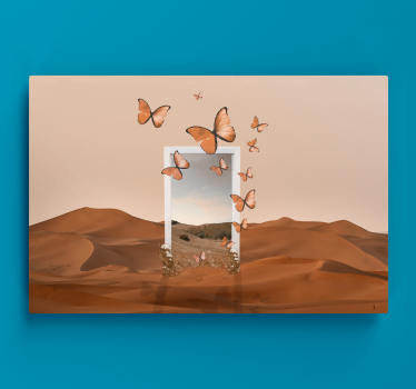 Butterfly canvas butterfly landscape retreat - TenStickers