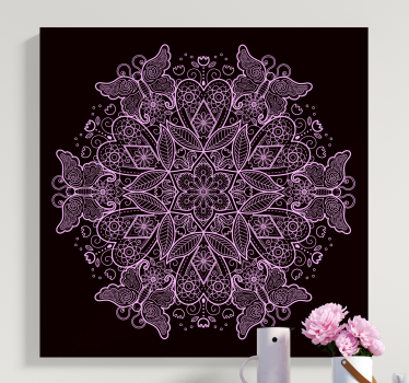 Butterfly Mandala butterfly canvas picture - TenStickers