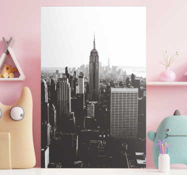 Cityscape wall art empire state view - TenStickers
