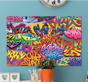 Colorful grafitti painting design modern art prints on canvas - TenStickers