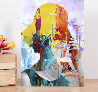 Colorful woman art  canvas art - TenStickers