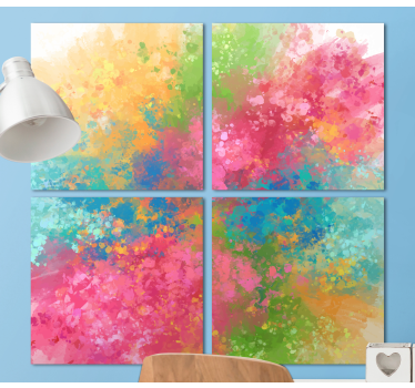 Colorfull splash paint  canvas art - TenStickers