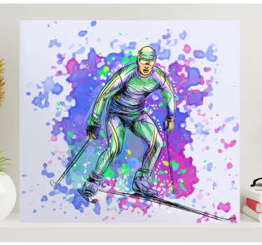 Cool Skiing  canvas art - TenStickers