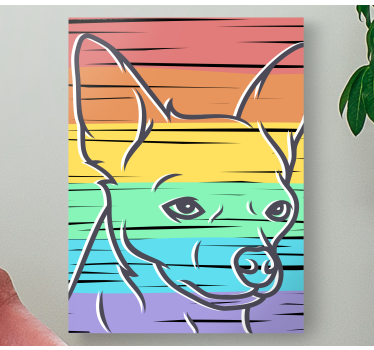 Dog wall art stylized dog portrait - TenStickers