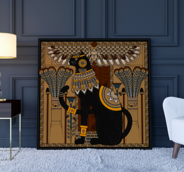 Egyptian Cat wall art canvas - TenStickers