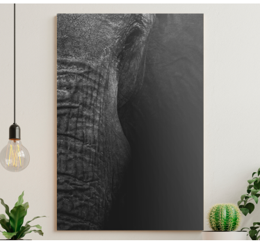 Elegant dark olifant  elephant canvas art - TenStickers