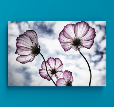 Elegant purple cosmos flower design floral canvas - TenStickers