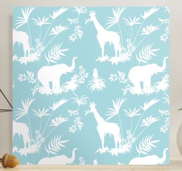 Elephant wallart elephant and giraffe - TenStickers