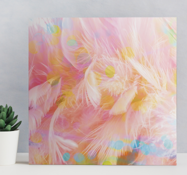 Feather canvas wall art delicate feather patterns - TenStickers