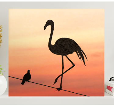 Flamingo and birds design Hall canvas prints - TenStickers