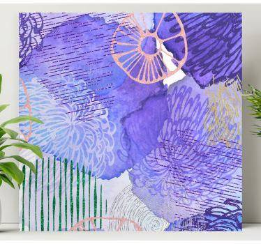 Flower splash canvas art - TenStickers