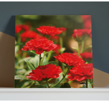 Flowers canvas red flower blooms - TenStickers