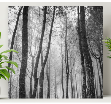 Foggy forest from above landscape wall art - TenStickers