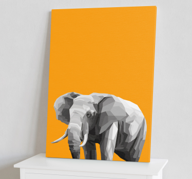 Geometric Elephant elephant canvas art - TenStickers