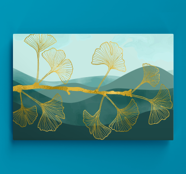 "Glamour style" ginko tree Tree canvas print - TenStickers