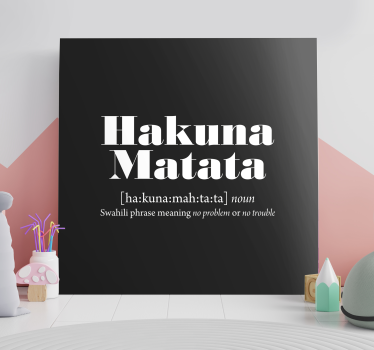 Hakuna Matata meaning wall art quote prints - TenStickers