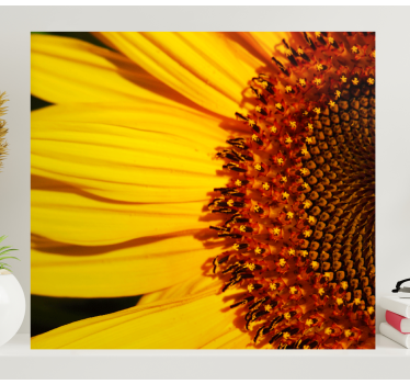 Half sunflower floral canvas - TenStickers