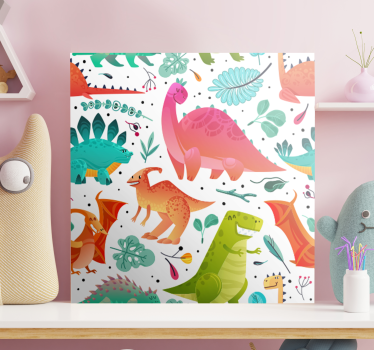 Happy dinosaurs for kids wall art - TenStickers
