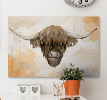 highland cattle animal canvas - TenStickers