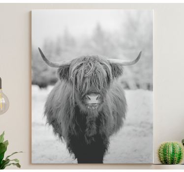 Highland cow animal canvas - TenStickers