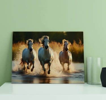 Horses running living room wall art - TenStickers