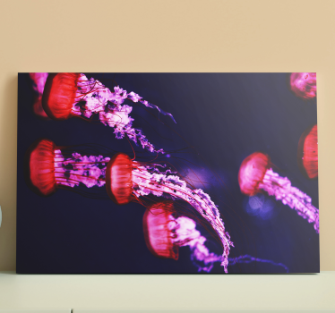 Jellyfish design animal canvas - TenStickers