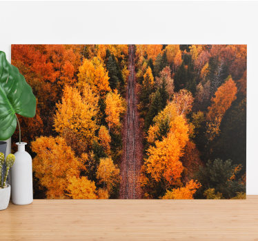 Landscape canvas autumn foliage path - TenStickers