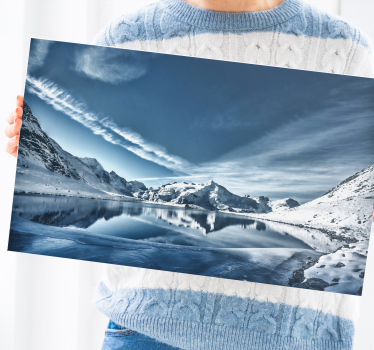 Landscape canvas mountain reflection - TenStickers