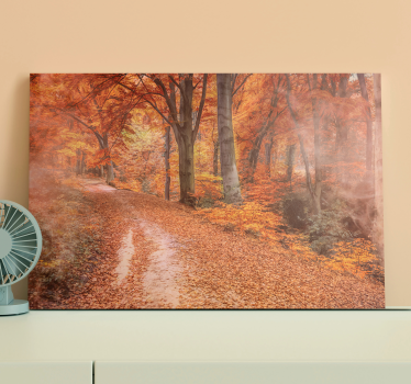 Landscape canvas serene autumn path - TenStickers