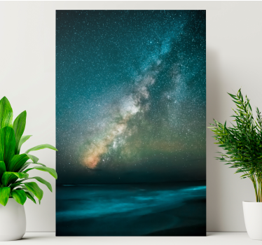 Milky way glow landscape canvas - TenStickers