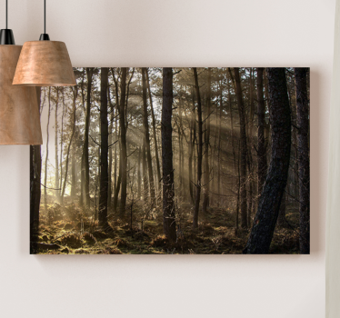 "Nature" sunrise in the forest Tree canvas print - TenStickers