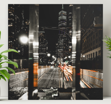 New York street lights photography City skyline prints - TenStickers
