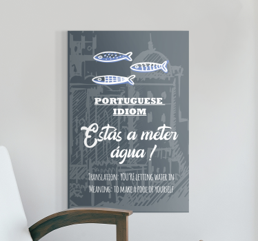 Portugese saying translation Idiot wall art quote prints - TenStickers