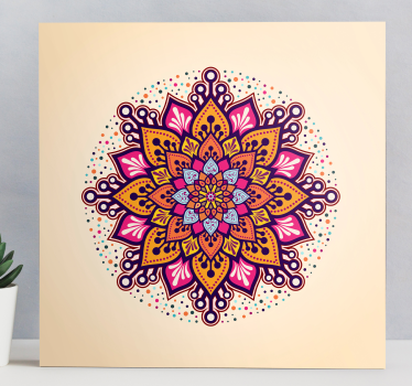 Rainbow beige mandala print wall art - TenStickers