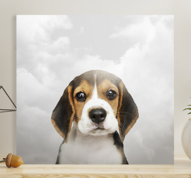 Sad dog canvas pictures - TenStickers
