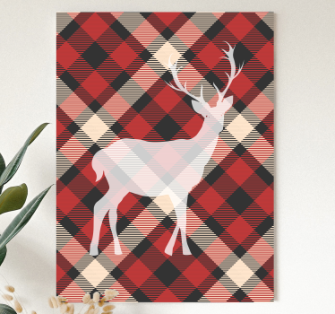 Stag canvas of stylized stag silhouette - TenStickers