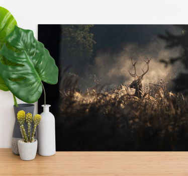 Stag canvas regal stag outline art print - TenStickers