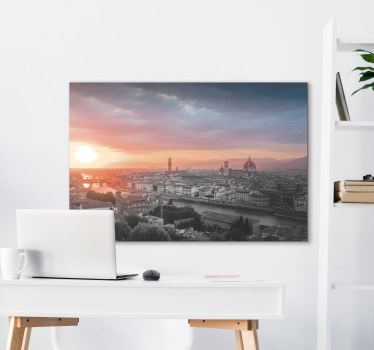 Sunset in Florence City skyline prints - TenStickers