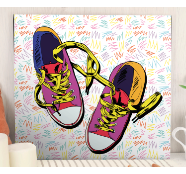 Superhero canvas art colorful sneaker design - TenStickers