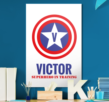 superhero in training customisable canvas prints - TenStickers