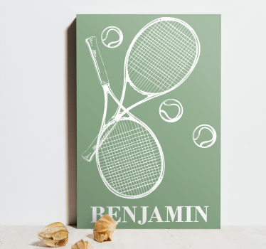 Personalised tennis canvas prints - TenStickers