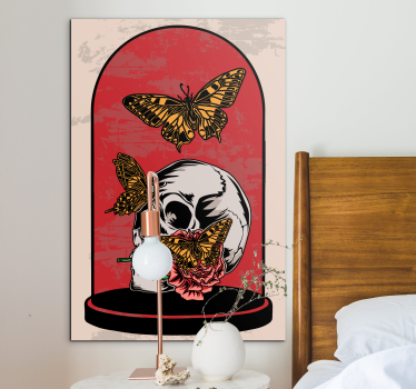 Time flies butterfly butterfly canvas picture - TenStickers