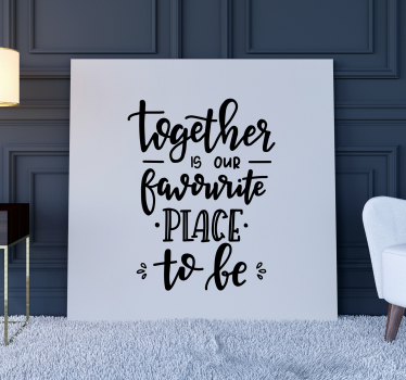 Together inspirational canvas print - TenStickers