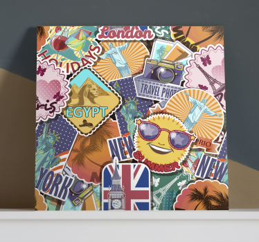 Travel design canva vintage wall prints - TenStickers