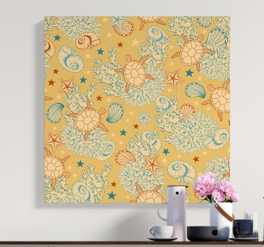 Undersea Life Soft Colours Sea life canvas wall art - TenStickers