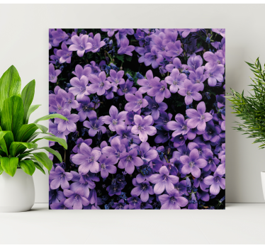 Vague purple flowers floral canvas - TenStickers